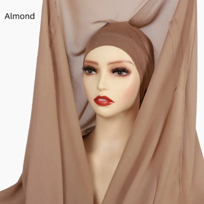 Chifon hijab with magnet clips
