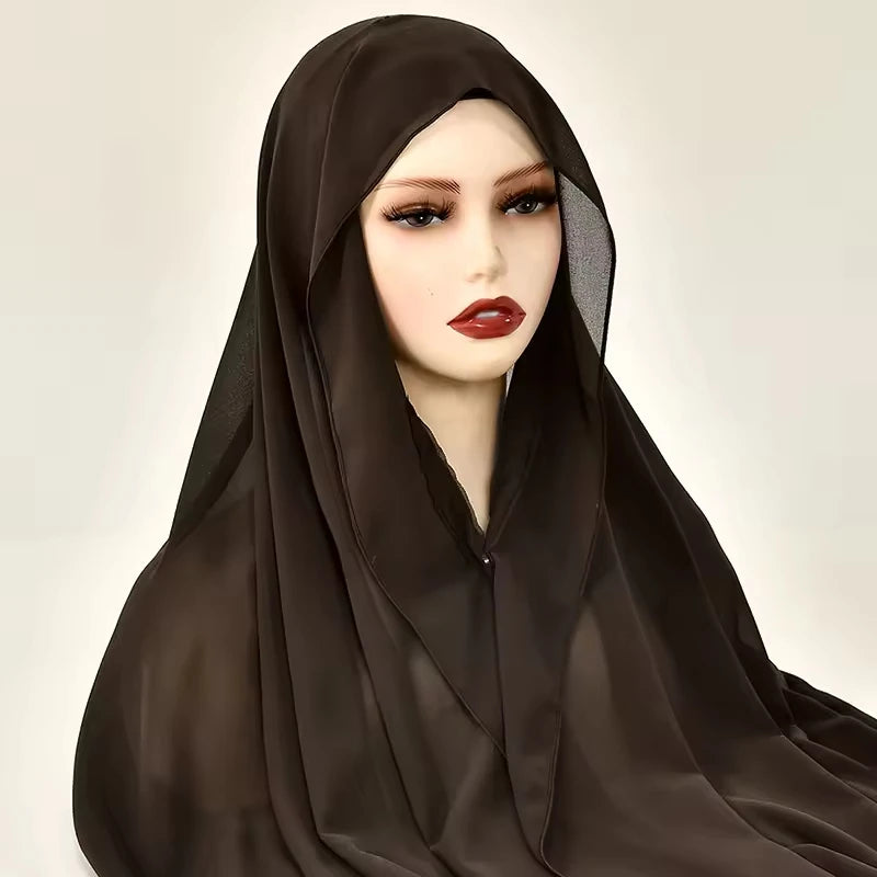 Chifon hijab with magnet clips