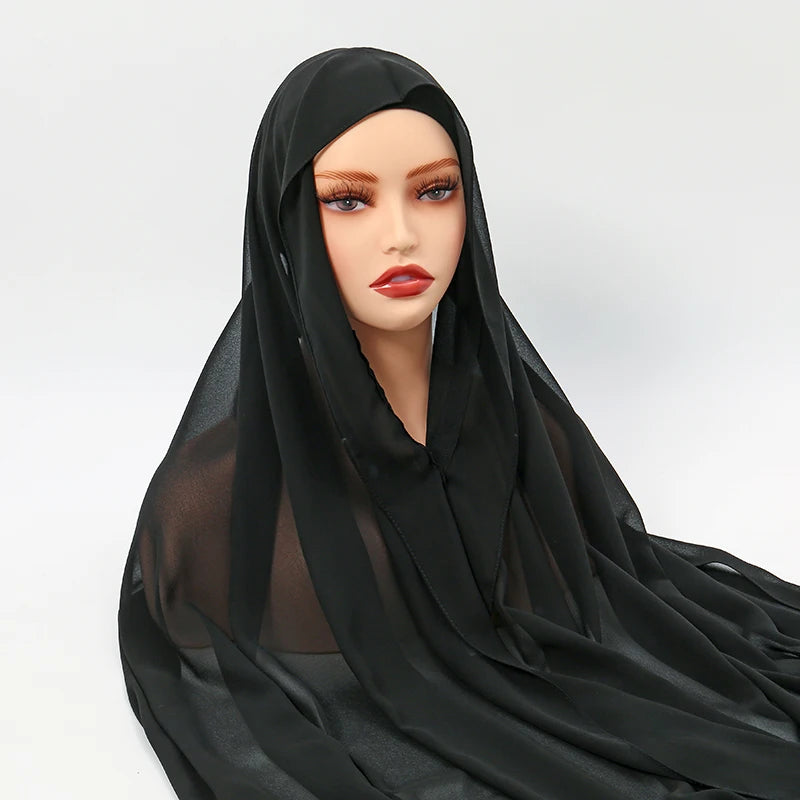 Chifon hijab with magnet clips