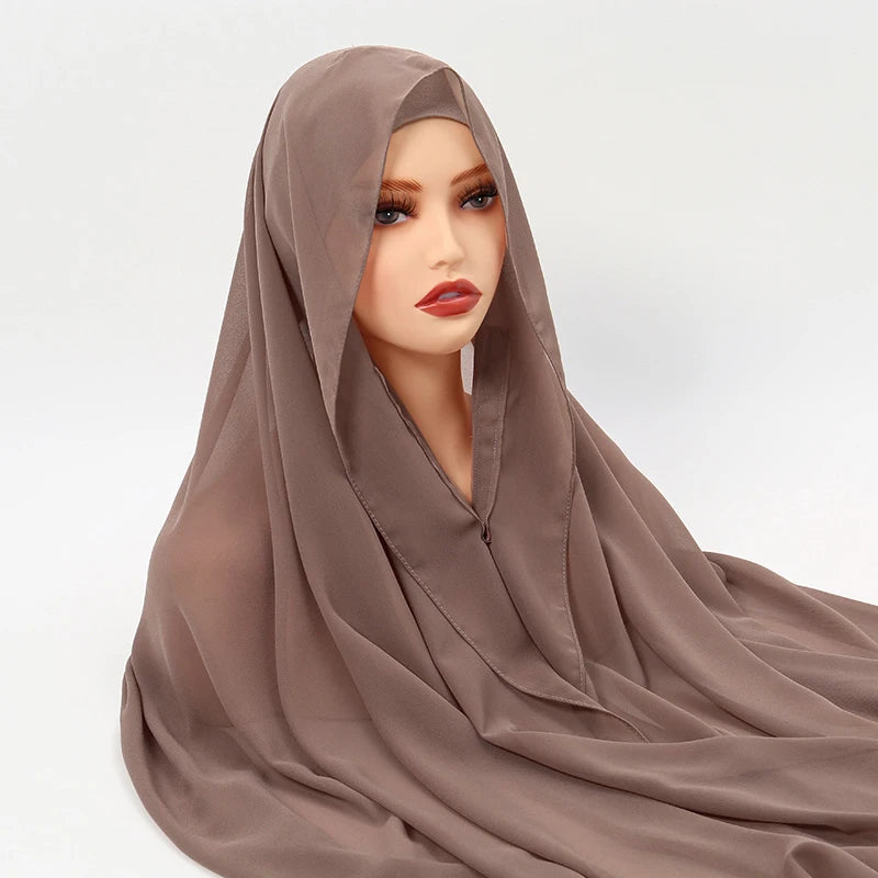 Chifon hijab with magnet clips