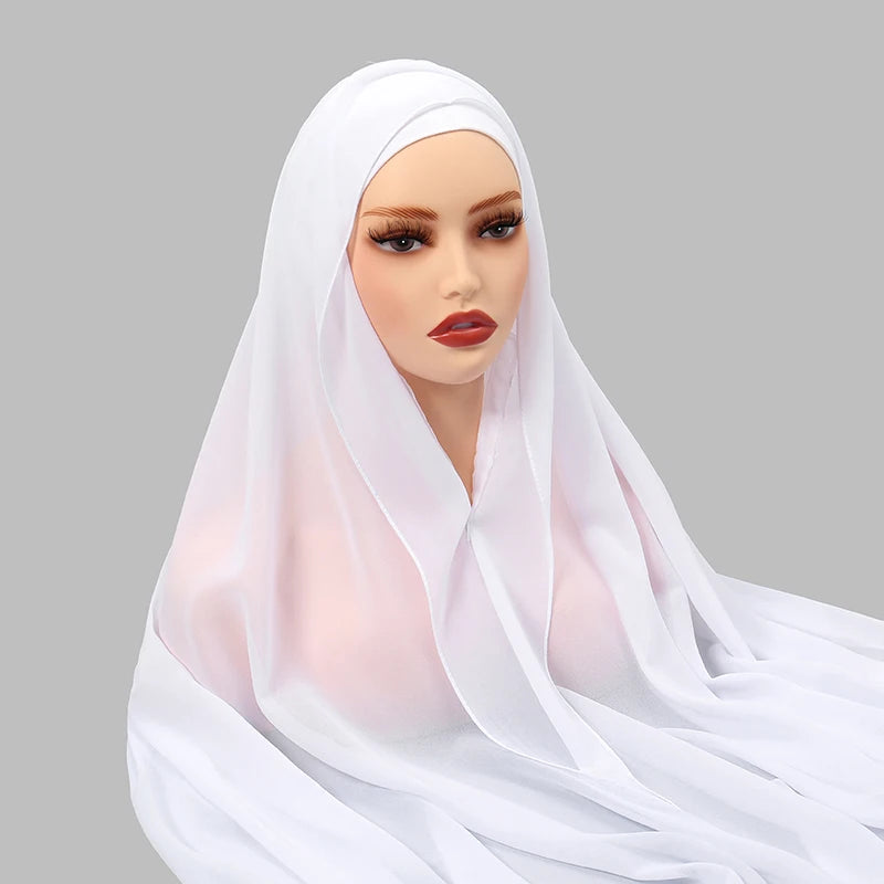 Chifon hijab with magnet clips
