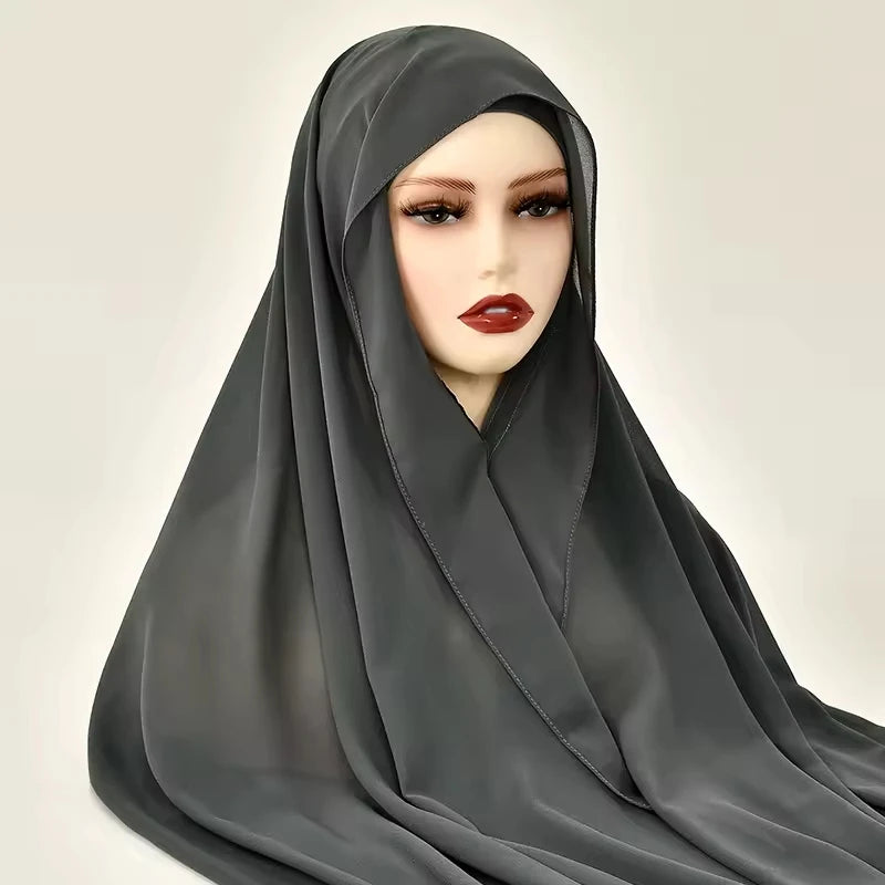 Chifon hijab with magnet clips