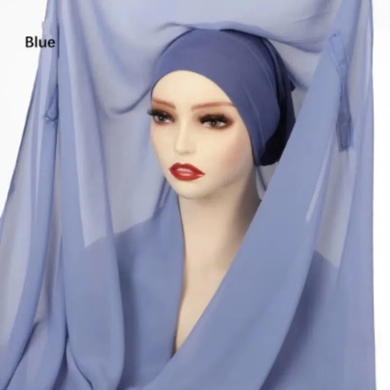 Chifon hijab with magnet clips