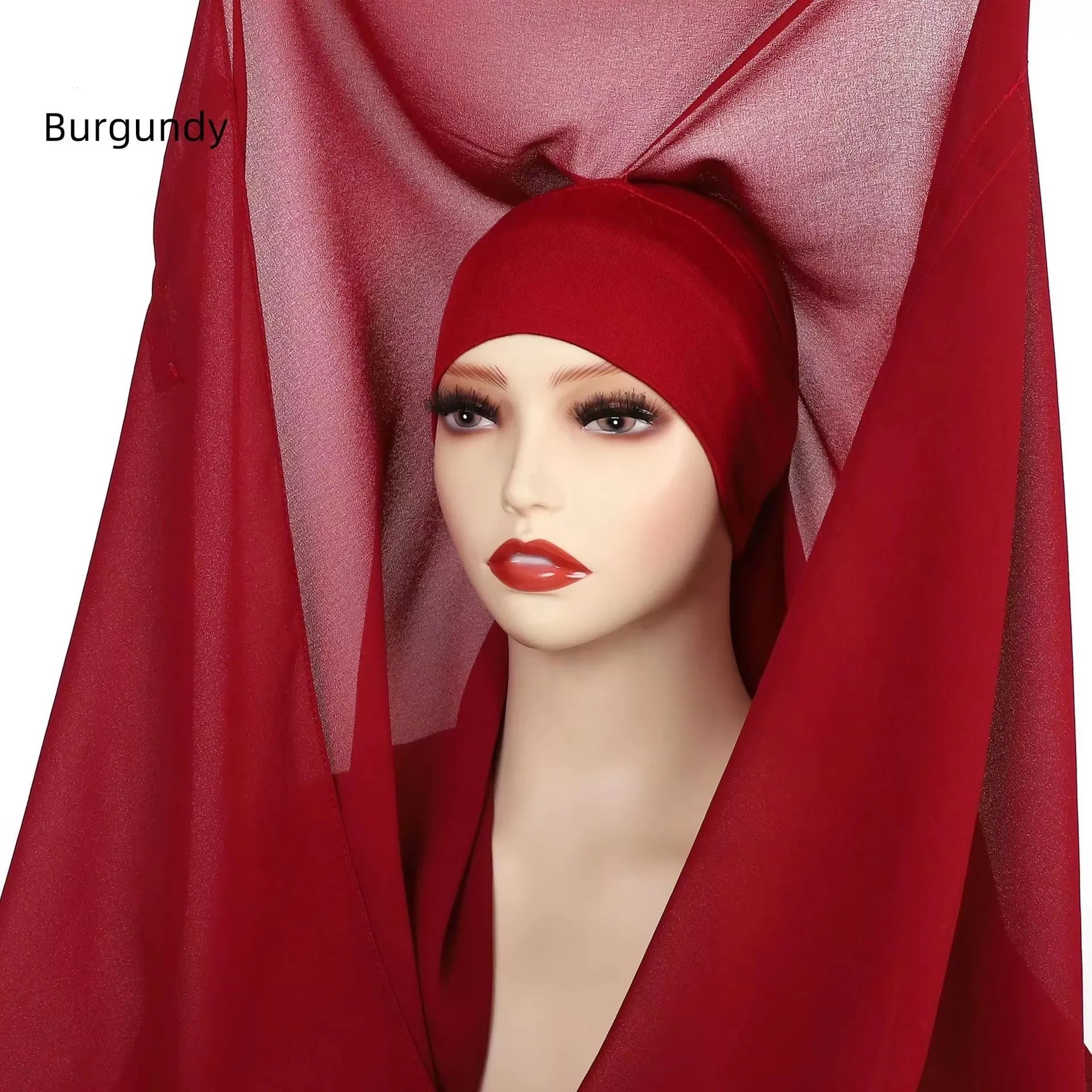 Chifon hijab with magnet clips
